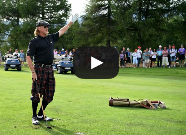WATCH: Tour stars compete with hickory golf clubs 