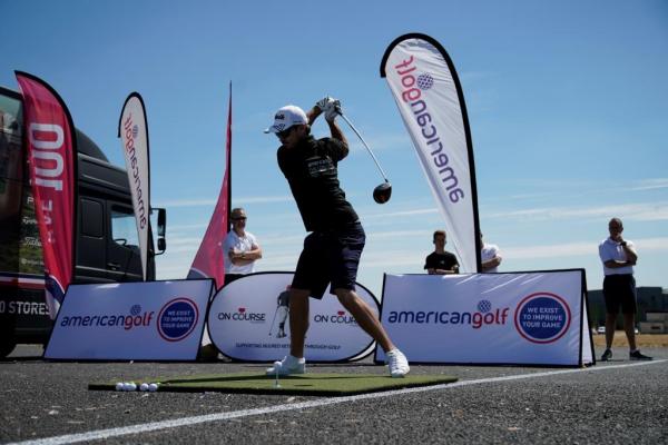 Watch: long drivers launch shots down runway and shatter records
