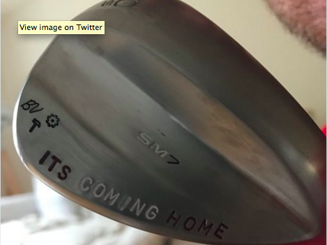 Wood and Fitzpatrick show off 'it's coming home' wedges