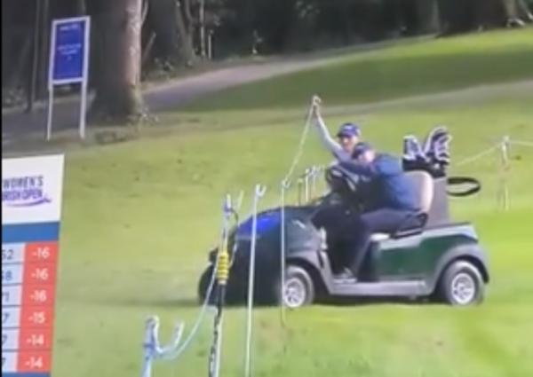 Tour pro driver SNAPS in golf cart en route to playoff that she goes on to lose