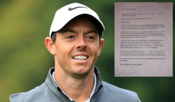 Rory McIlroy responds to young fan and budding golfer's letter...