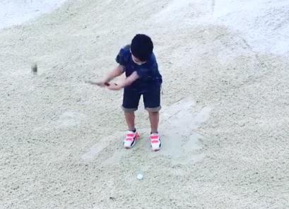 Watch: Day's son, five, is outrageously good in the bunker