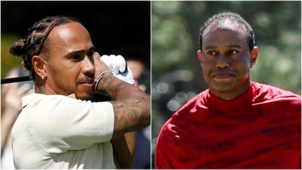 Lewis Hamilton in golf challenge with Tom Brady, likens putting to Tiger Woods