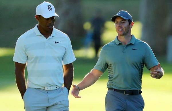 WATCH: Tiger tells Rory during golf shoot - "JUST HIT THE DAMN THING!"