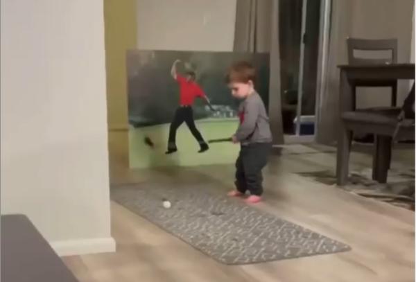 The next Tiger Woods? Golf fans react to little kid's incredible golf swing