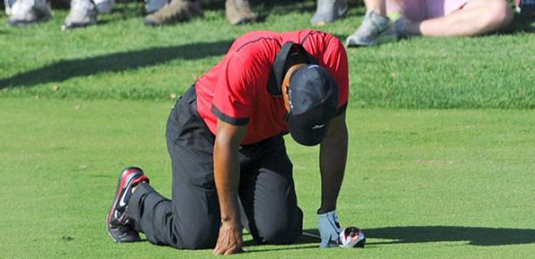 Tiger Woods returns to the course where he fell to his knees