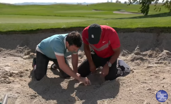 Tiger Woods finds treasure on Jimmy Fallon's Tonight Show