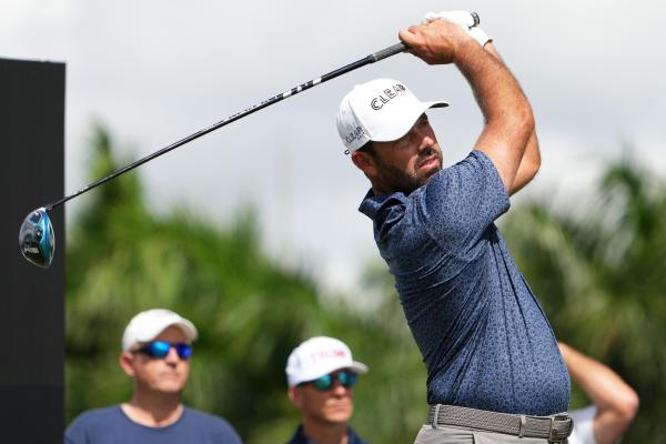 Charl Schwartzel putted for eagle on Sunday... and walked off with a 7