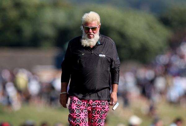 Golf fans react as kid sprints over to John Daly while on the course at The Open