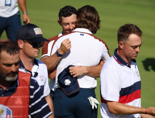WATCH: JT's reaction to Koepka and Scheffler's record 9&7 Ryder Cup defeat