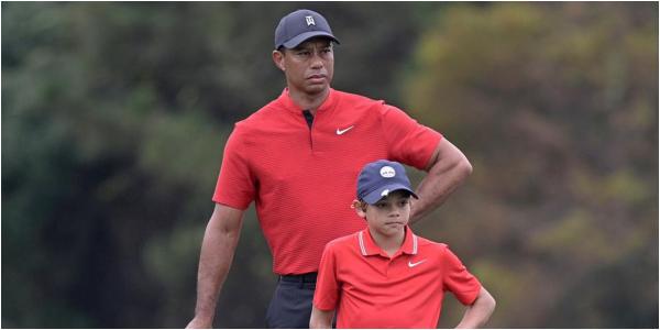 Tiger Woods reveals Charlie's best round ever and how he HAS seen Cantlay smile