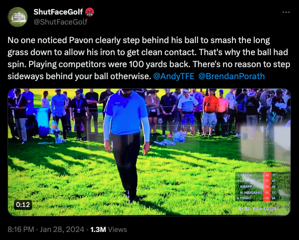 PGA Tour fans question Pavon's actions on 18 after 