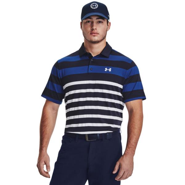 Under Armour Men's Playoff 3.0 Rugby YD Stripe Golf Polo Shirt