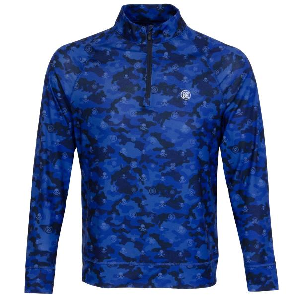 G/FORE Camo Luxe Zip Neck Sweater