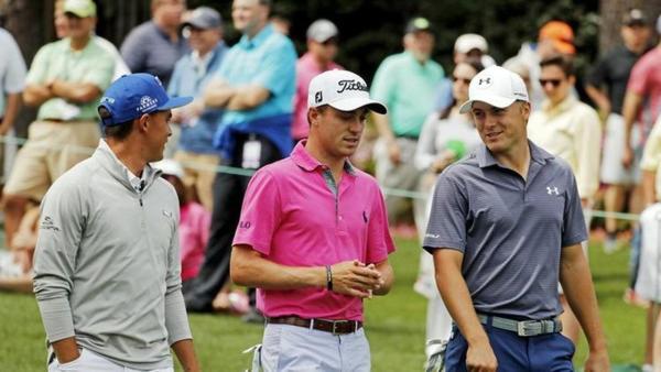 WATCH: Justin Thomas, Rickie Fowler and Jordan Spieth hit left handed