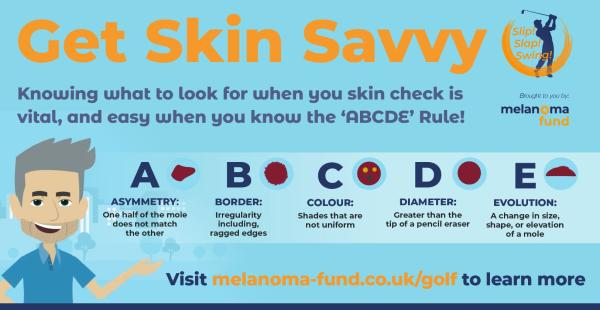 Golfers urged to get skin savvy by carrying out a monthly skin check