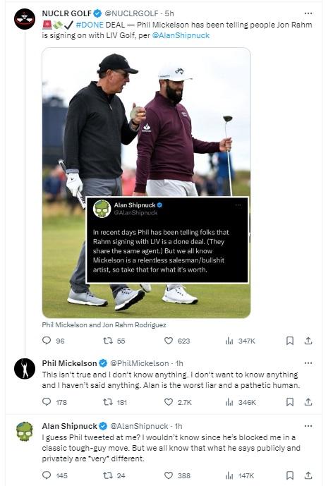 Mickelson rips into Shipnuck after Jon Rahm to LIV Golf 'done deal' tweet
