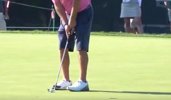 WATCH: Tiger Woods' BMW Pro-Am partner putts using his wedge