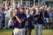 Phil Mickelson "SIPPING WINE HALF LIT" following US PGA victory