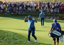 Watch Jon Rahm go absolutely BANANAS (!) with wild Ryder Cup eagle