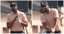 Tony Finau COULDN'T RESIST impersonating an iconic movie character in Houston