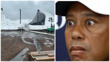 Tiger Woods and Rory McIlroy in shock as TGL stadium roof collapses
