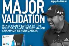 win year's supply of taylormade tp5 balls as played by sergio garcia
