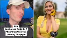 WATCH: This is EXACTLY what it's like when going on a "FUN" date to Topgolf