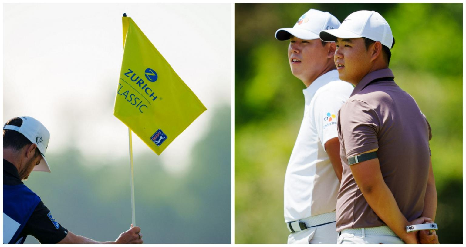 PGA Tour Pro's Caddie CLIMBS Drink Stand To Find Ball At Zurich Classic ...