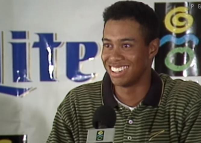 Tiger Woods' First Press Conference As A Tour Pro | GolfMagic