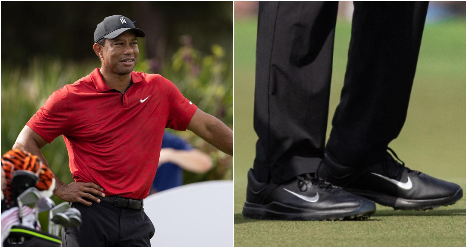 Why was Tiger Woods wearing FootJoy golf shoes at Augusta instead of