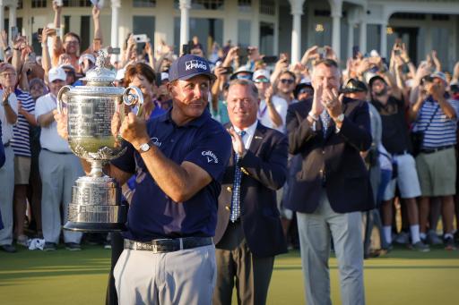 Phil Mickelson &quot;SIPPING WINE HALF LIT&quot; following US PGA victory