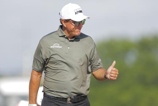 Golf fans react as Phil Mickelson DRINKS WINE form the Wanamaker Trophy