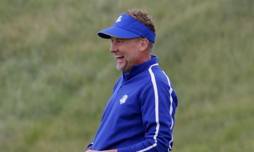 European Vice-captain Graeme McDowell CADDIES for Ian Poulter at Ryder Cup