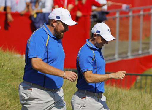 WATCH: Shane Lowry TAKES A TUMBLE at the Ryder Cup