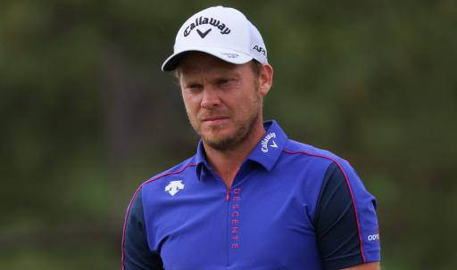 Danny Willett PUTTS FROM BUNKER during RBC Heritage third round