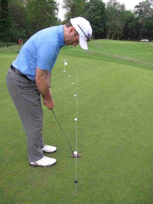 Golf Practice Drills: putting aim point