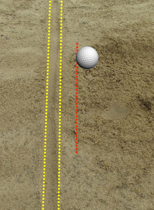 Golf Practice Drills: bunker divot drill
