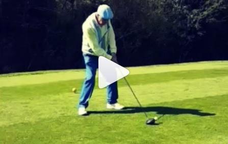 93-year-old golfer rips a driver off tee