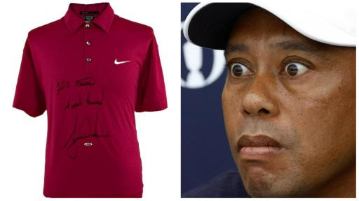 Tiger Woods signed Masters Sunday shirt sells for HUGE money at auction!