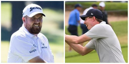 Shane Lowry describes putter break with Matt Fitzpatrick on the floor laughing