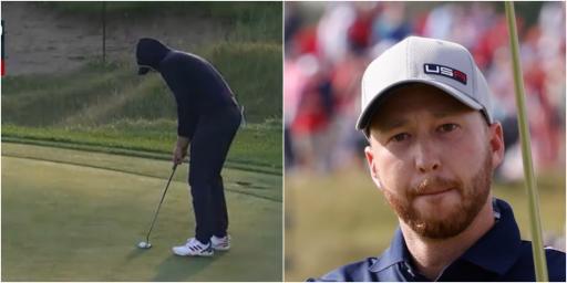Golf fans react to Daniel Berger holing putts with his HOOD up at the Ryder Cup