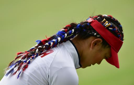 michelle wie goes all out on hair and shoes at solheim cup