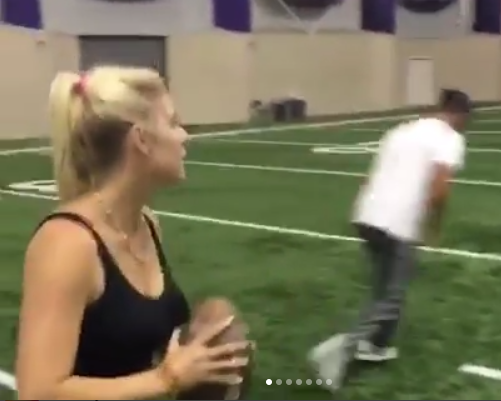 Watch: Jon Rahm's girlfriend has a rocket for an arm