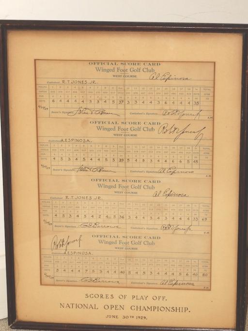 bobby jones 1929 us open scorecards could fetch $45,000