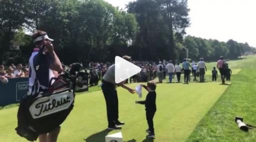 WATCH: Little kid mimics Poulter celebration, invited inside ropes