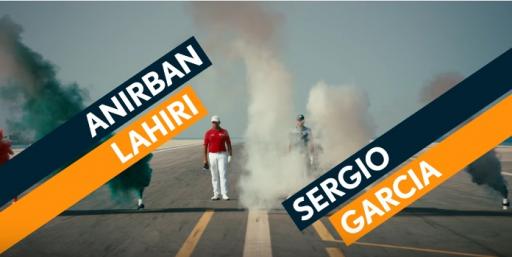 Watch: Garcia v Lahiri long drive contest on air strip 