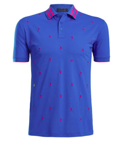 SKULL & T'S EMBROIDERED POLO