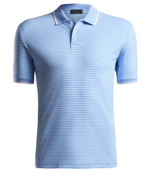 PERFORATED STRIPE POLO