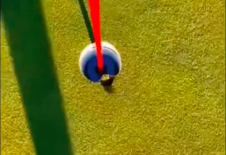 Unlucky golfer denied a hole-in-one as his ball DENTS the cup